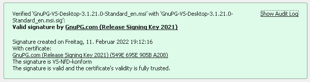 Expected verification result